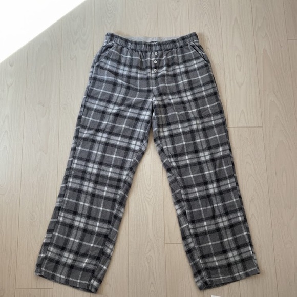 Aerie Gray Plaid Women's Pajama Pants - Picture 1 of 1